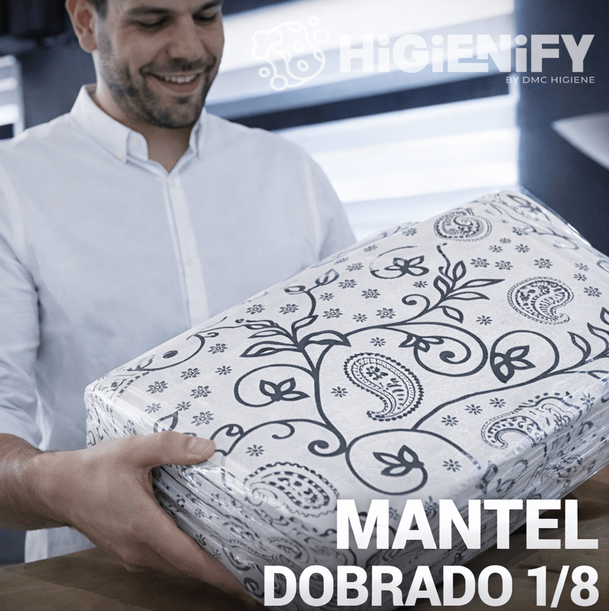 Toalhas de Mesa Decoradas em Bloco - Mantel Dobrado com Padrão, Pronto para Uso na Restauração