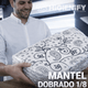 Toalhas de Mesa Decoradas em Bloco - Mantel Dobrado com Padrão, Pronto para Uso na Restauração