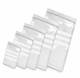 Sacos Plástico Transparentes com Fecho Zip e Banda Escrita 16x22cm