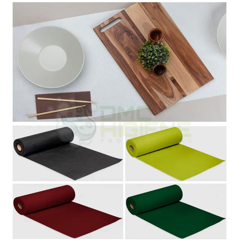 ROLO PAPEL TÊTE À TÊTE AZUL Toalhas de Mesa Papel Rolo Cores Tecido 48 Metros Pre Cortado