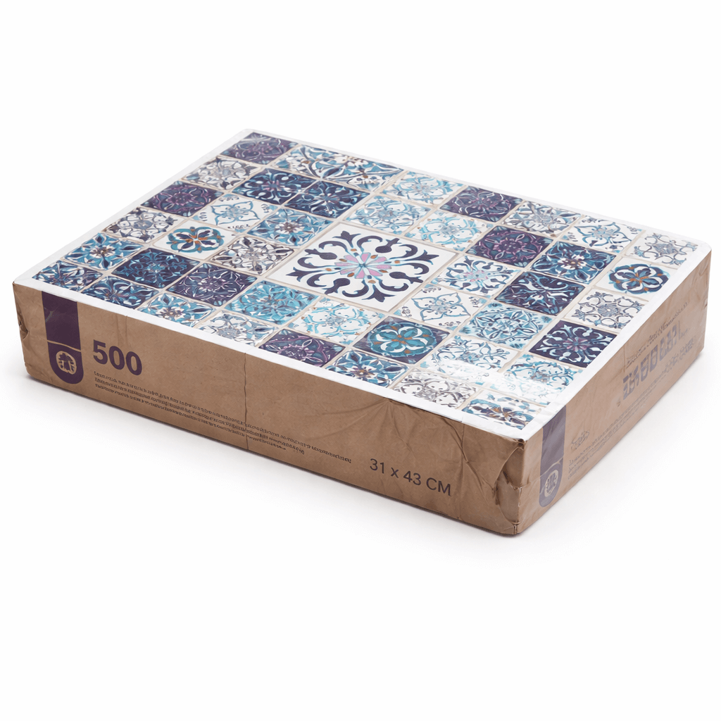 Toalhas de Mesa Offset Impressas Decoradas com padrão Azulejos Lisboa em embalagem de 500 unidades.