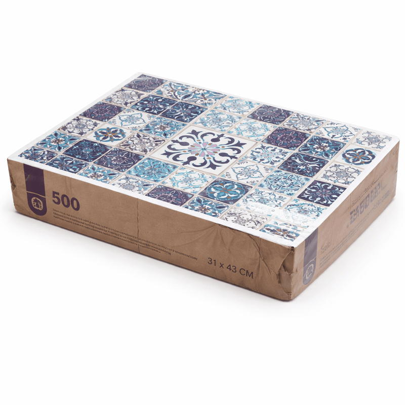 Toalhas de Mesa Offset Impressas Decoradas com padrão Azulejos Lisboa em embalagem de 500 unidades.