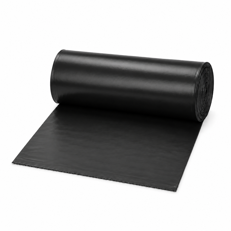 Sacos do Lixo Pretos Extra Fortes em Rolo 50L, ideal para utilização industrial e robustez excepcional.