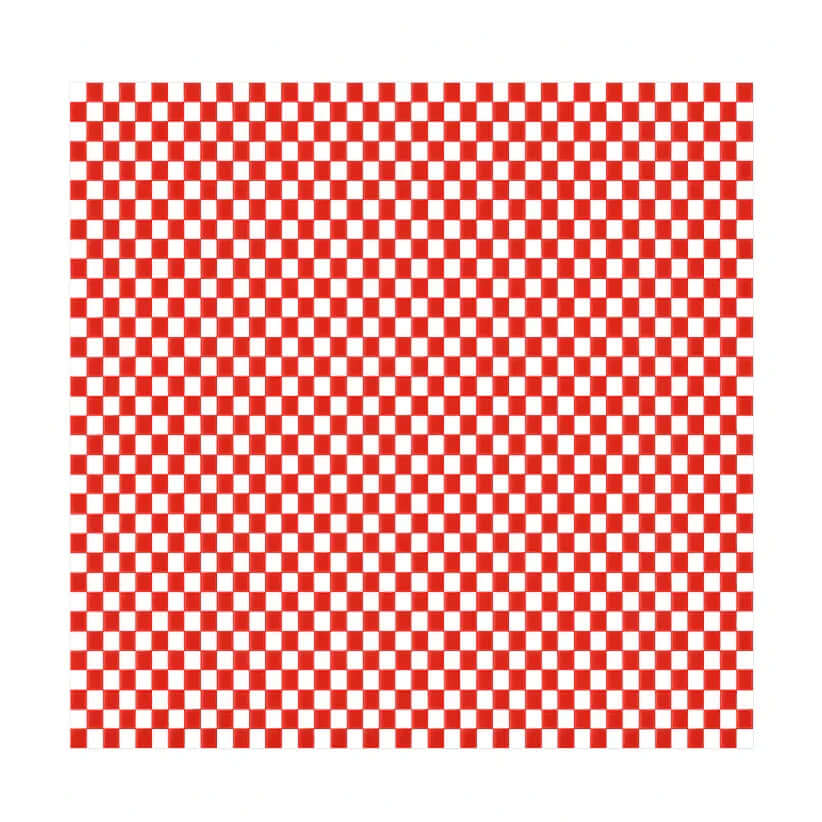 papel folha anti-gordura fitipaldi 31x31cm xadrex vermelho branco 1000 folhas hamburger fast food restaurante