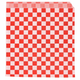 Papel Bolsa Anti-Gordura Abertura 2 Lados Fitipaldi 16x16 Xadrez Vermelho e Branco 