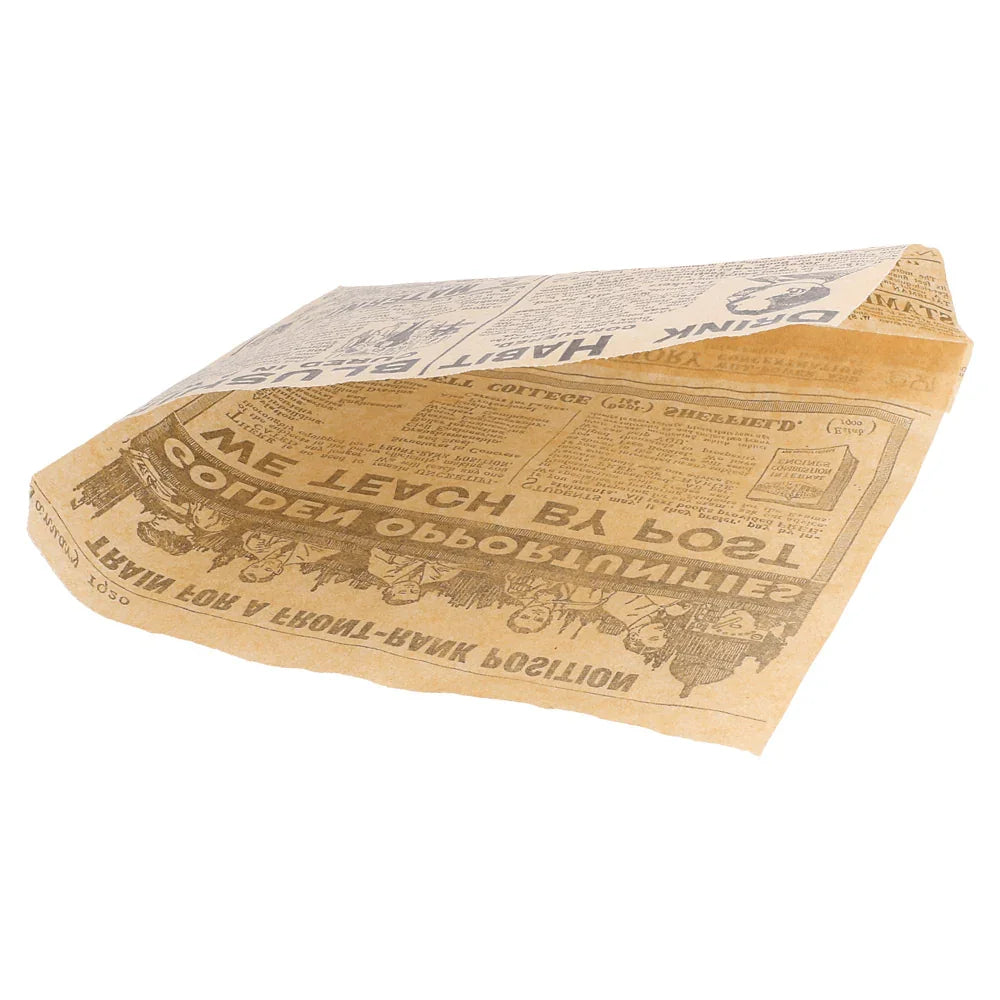 PAPEL BOLSA ANTI-GORDURA ABERTURA 2 LADOS TIMES OLD 16x16
