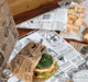 PAPEL BOLSA FOLHA ANTI-GORDURA TIMES Sandwich Hamburger Fast Food Restaurante Take Away Jornal