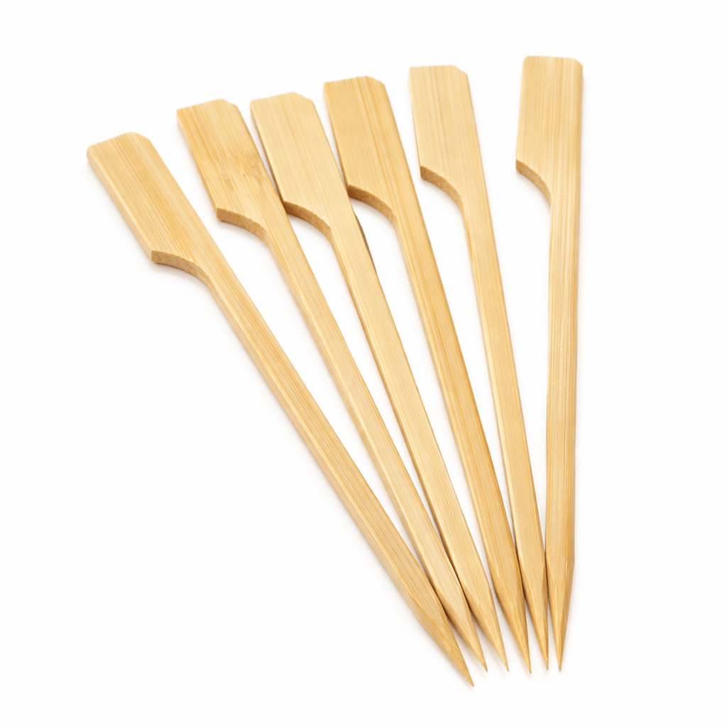 Espeto Bambu Golf 12cm - conjunto de espetos de bambu perfeitos para serviço de mesa em restaurantes e fast food.