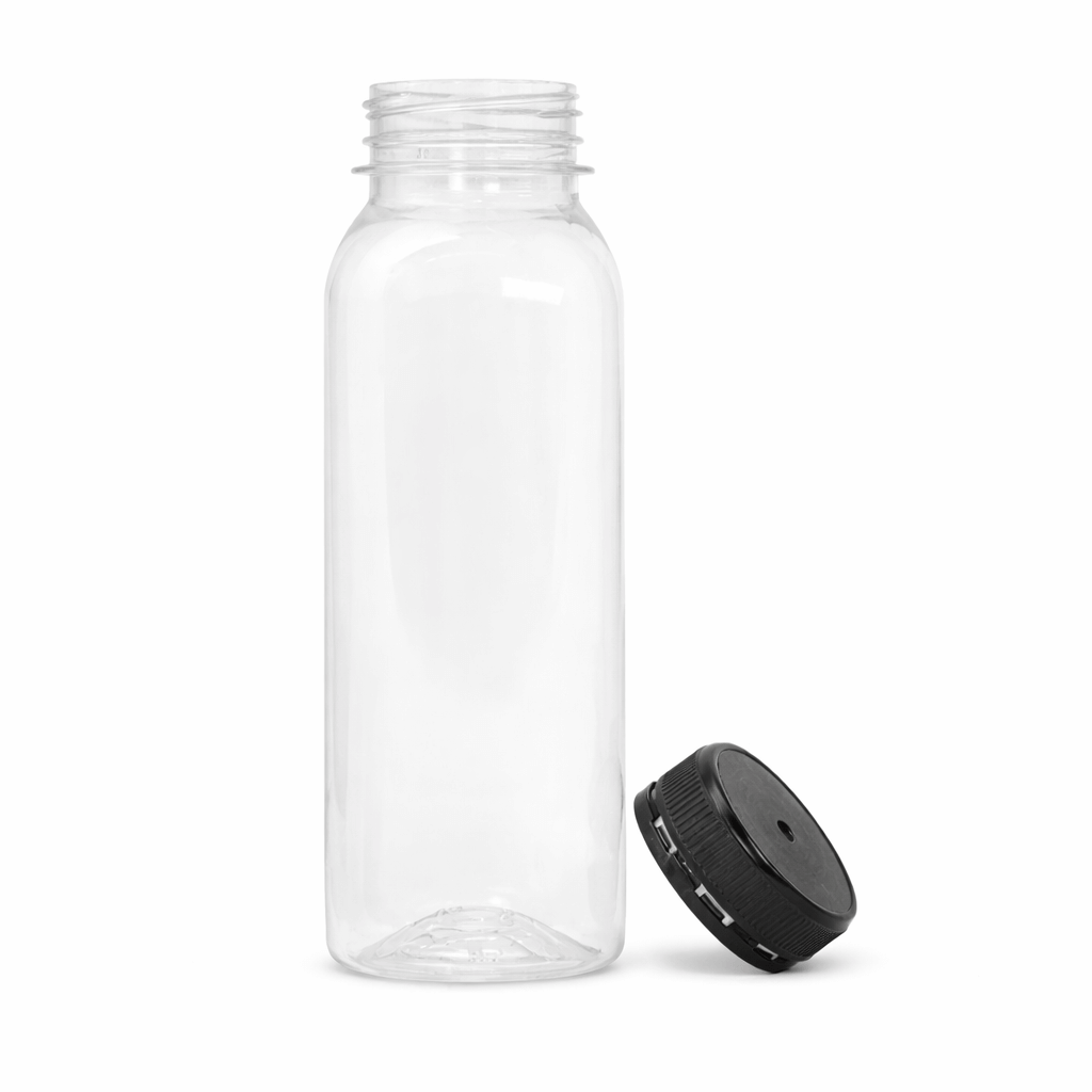 Garrafa PET 250ml Transparente com Tampa para uso com liquidos