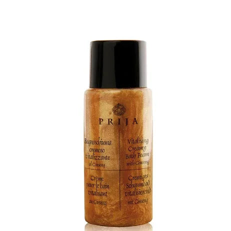 Gel de Banho Cremoso com Ginseng PRIJA 40ml | Produto de hotelaria com suavidade e hidratação.