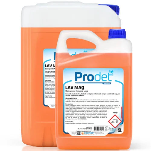 Detergente para Máquina de Lavar Loiça 20 Litros PRODET LAV MAQ