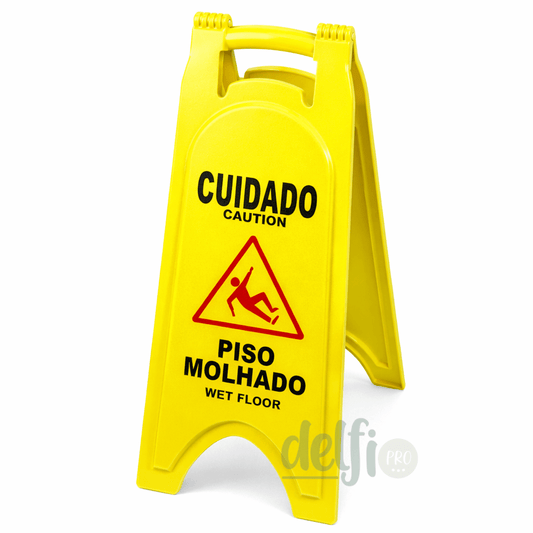 Painel Sinalizador de Piso Molhado da marca DELFI PRO
