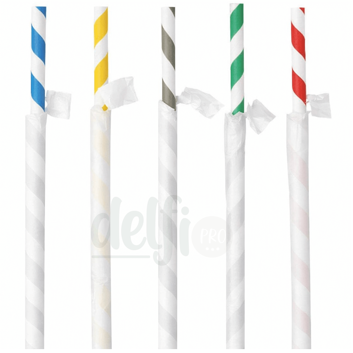 Palhinhas Papel Cartão Cores Individuais 20cm Descartáveis Ecológicas Restaurante Eventos Take Away Bar Bebidas