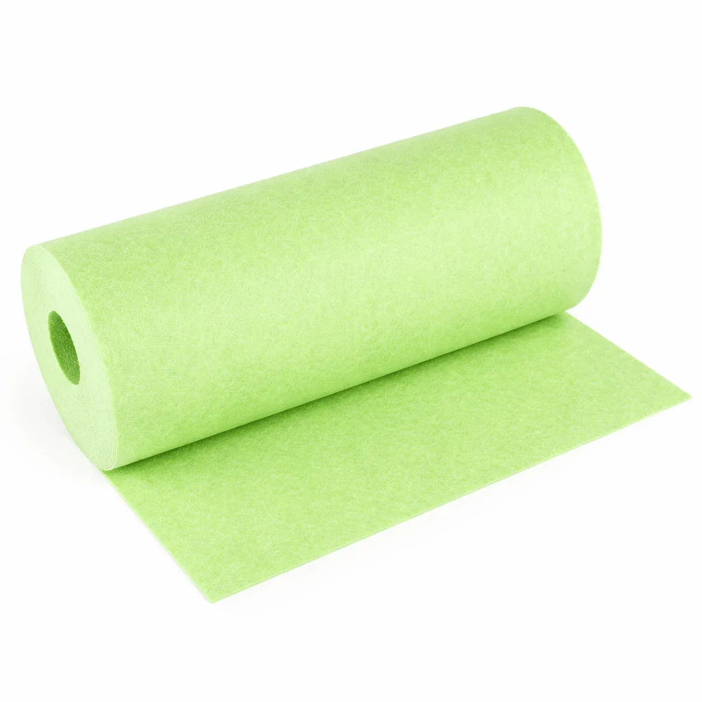 Pano Multiusos Sintético em Rolo - Rolo pré-cortado de pano verde absorvente, ideal para diversas utilidades.