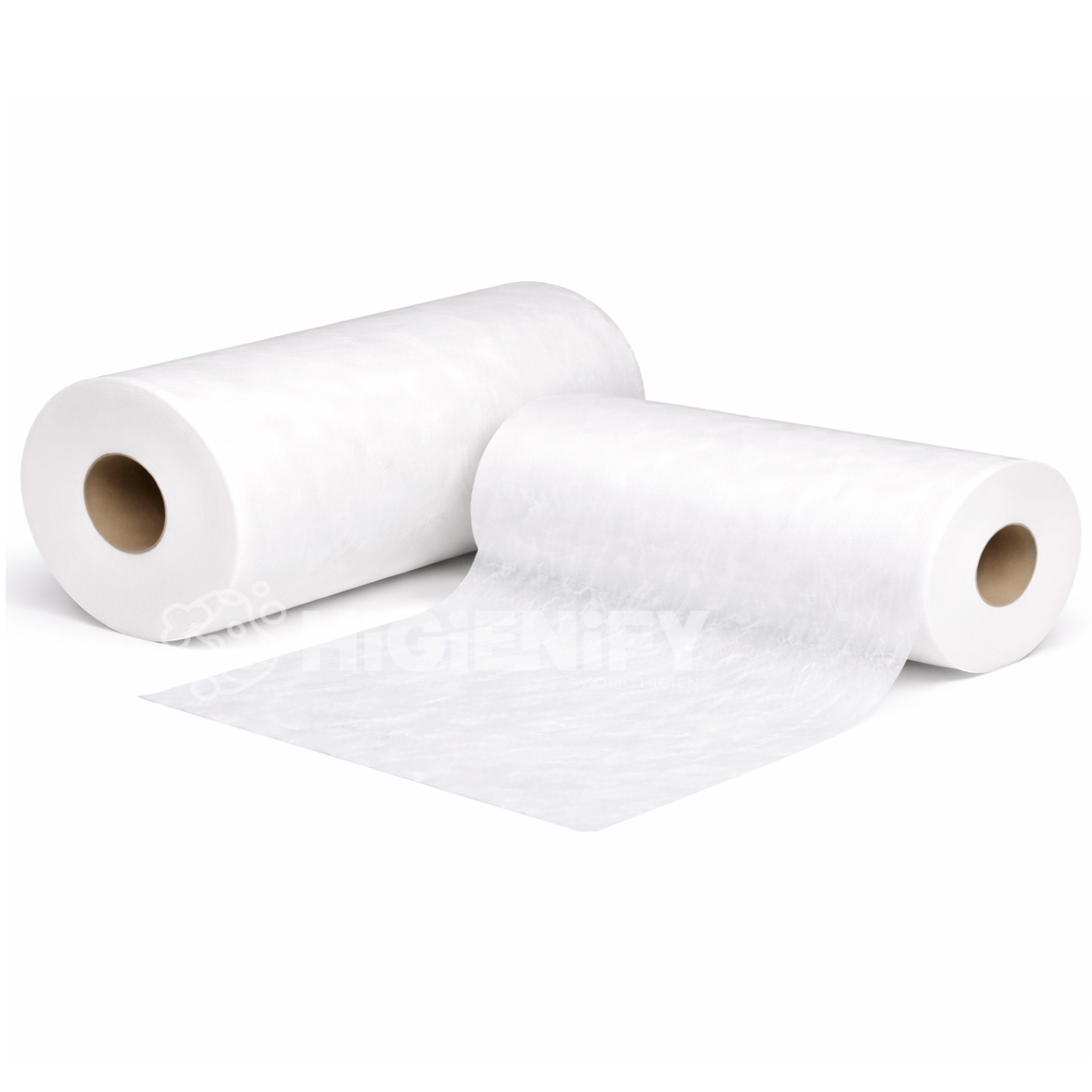 Rolo de Papel Marquesa TNT Extra Soft 60cm x 200M, dois rolos de papel branco, macio e flexível para uso em clinicas e hospitais