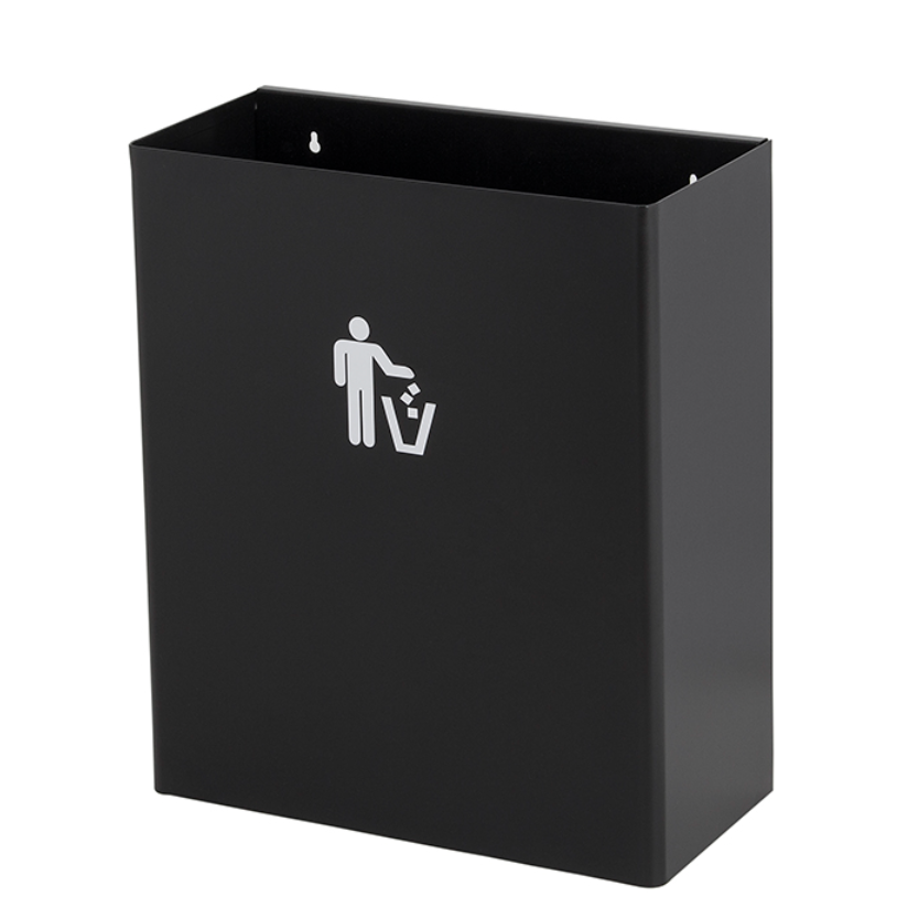 Papeleira Mural Preta Metal Empresas Exterior Parede 