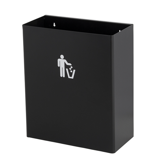 Papeleira Mural Preta Metal Empresas Exterior Parede 