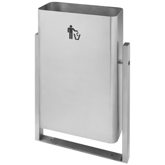 Papeleira Metal Cinzenta Compacta Metal 45 Litros Exterior Pé