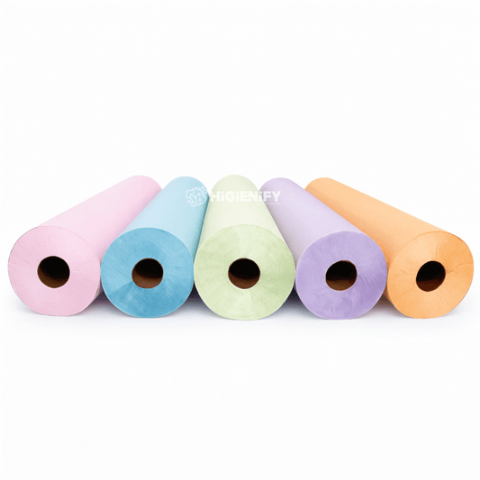 Rolo de Papel Marquesa Crepado em Cores, diferentes cores, 0,60x80M, Pack 2 Rolos para uso profissional