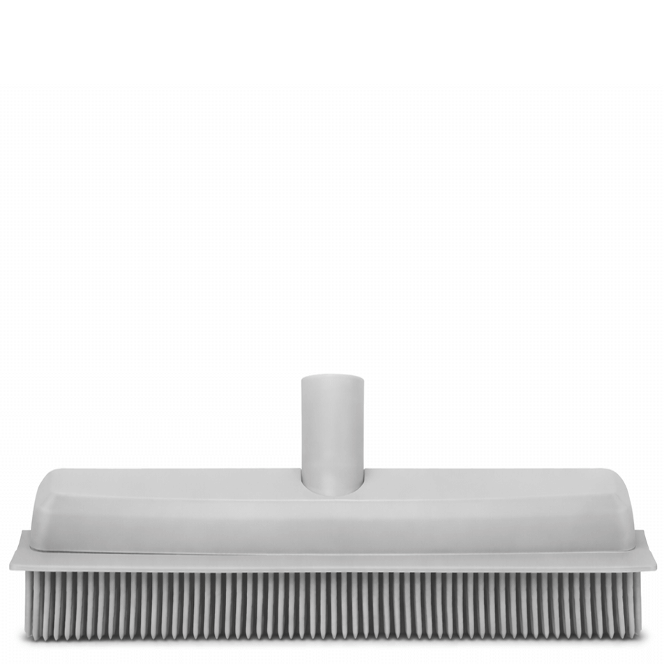 Vassoura de Borracha Profissional da DELFI com rodo lateral, ideal para limpeza de interiores.