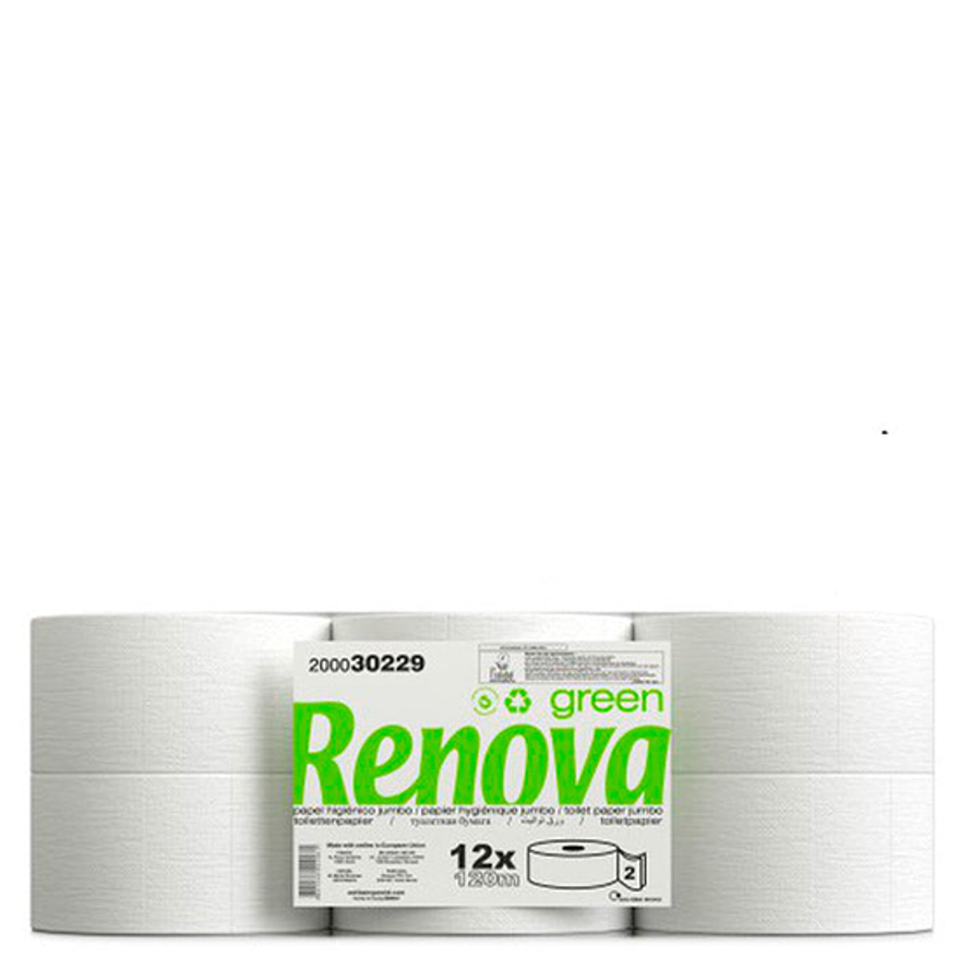 Renova Green Papel Higiénico Rolo Jumbo 120M Empresas Profissional