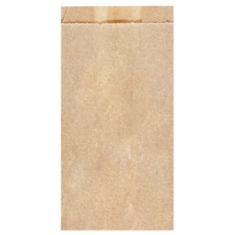 Saqueta Papel Kraft 14+6x31cm S005 Compras Take Away Pão Bolos Padaria Pastelaria Café Restaurante