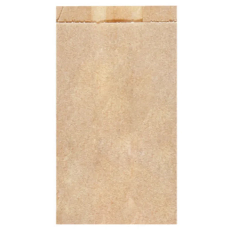 Saqueta Papel Kraft 18+7x35cm Take Away Compras Padaria Pastelaria Pão Sandes Bolos Restaurante