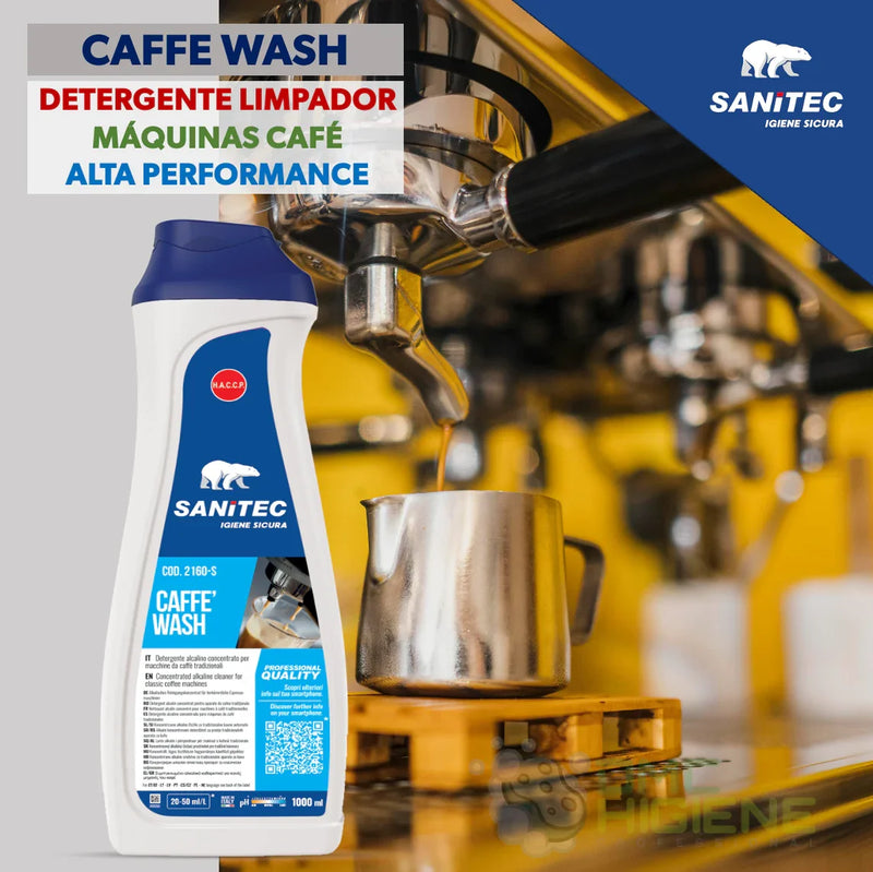 imagem tecnica promocional de Detergente Limpador Enérgico para Máquinas de Café da marca SANITEC CAFFE WASH