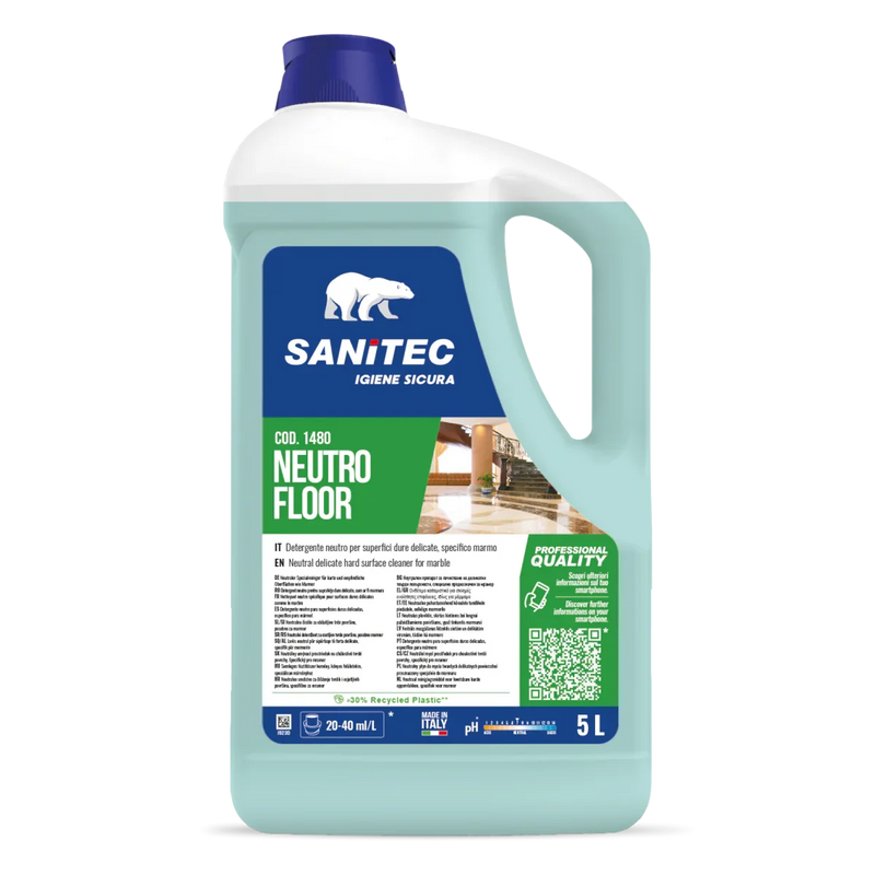 Detergente Neutro Pavimentos Delicados 5 Litros Uso Profissional Garrafão Empresas Chão Madeira Parquet Mármore Vinil