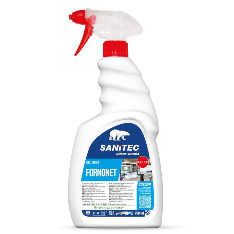Garrafa Pulverizadora de Desengordurante Profissional Extra Forte Spray 750ml SANITEC FORNONET