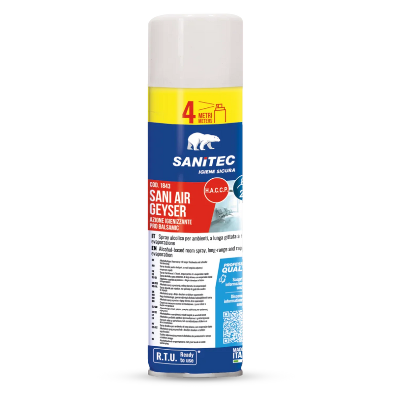 Aerossol de Spray Ambientador e Higienizante Industrial 500ml da marca SANITEC AIR GEYSER