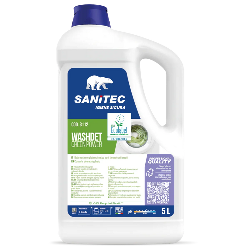 Garrafão de Detergente Líquido Máquina Roupa Ecológico Profissional 5L da marca GREEN POWER WASHDET