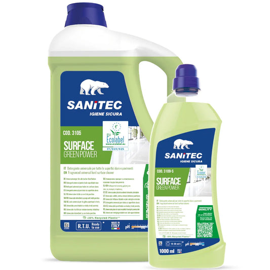 Detergente Pavimentos Ecológico Profissional | Sanitec Surface Green Power | 1000ml de alta performance e ecológico