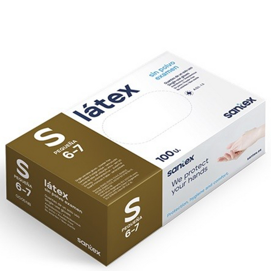 DELFI PRO LLS 5.0 Luva Latex Descartável sem Pó Profissional Empresas Sector Saúde Clinico Hospitalar Pack 100un