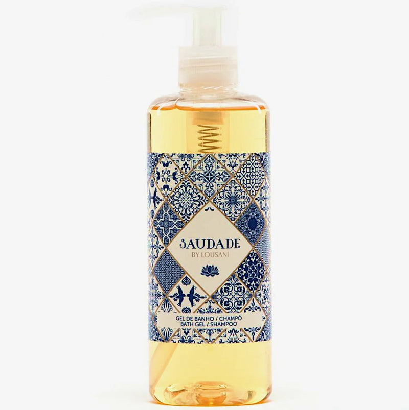 SAUDADE Gel Banho / Champô 2em1 Lousani Hotel Amenities Hotelaria AL Alojamento Local LOUSANI Garrafa Doseadora 300ml