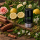 Ambientador Aerossol Premium Recarga Sound of Armony em cenário natural com flores e frutas frescas.