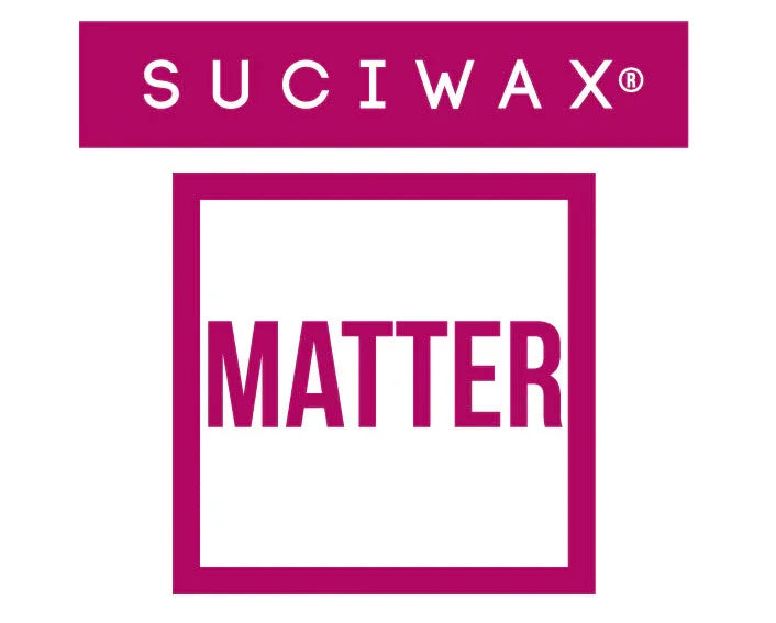 Logótipo da marca Suciwax com a palavra Matter em destaque.
