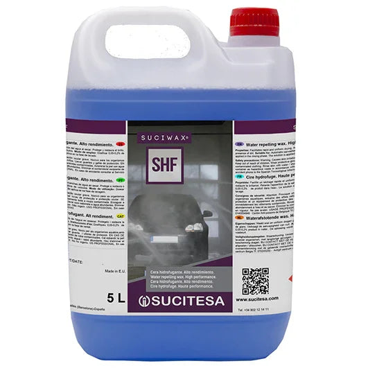 Garrafão de Cera Auto Hidrofugante Profissional de Alto Rendimento 5L da marca SUCIWAX SHF do fabricante SUCITESA