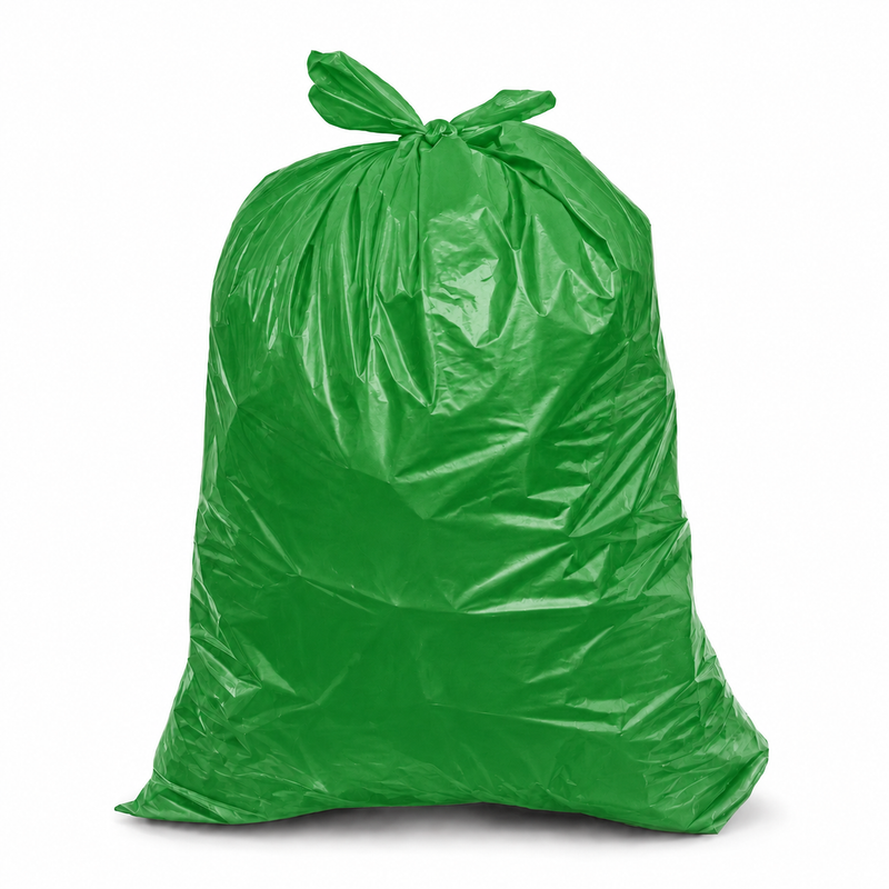 Sacos do Lixo Verdes em Rolo 50L | 10un
