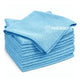 Pano Microfibra Multiusos Azul T-28 empilhado, ideal para limpeza de superfícies, pack com 12 unidades.