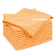 Pano Microfibra Multiusos Laranja T-28 | Pack com 12 unidades de panos laranja para limpeza profissional.