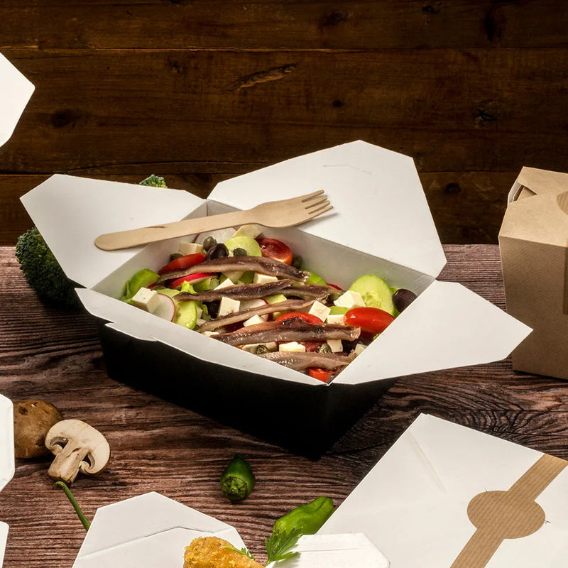 Caixa Take Away Plana Preta 1350ml (50un)