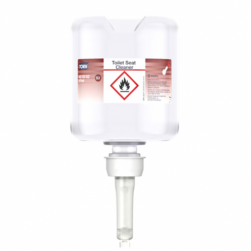 Desinfetante Tampos de Sanita TORK Toilet Seat Cleaner em embalagem de 475ml, ideal para higiene de sanitas.