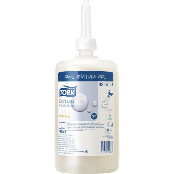 Sabonete Líquido Extra Suave Sem Perfume TORK | 1L (6un)