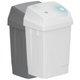TTS LINDY Papeleira Caixote Lixo Tampa Basculante Vai-Vém Branca Cinzenta 50 litros Empresas Escolas