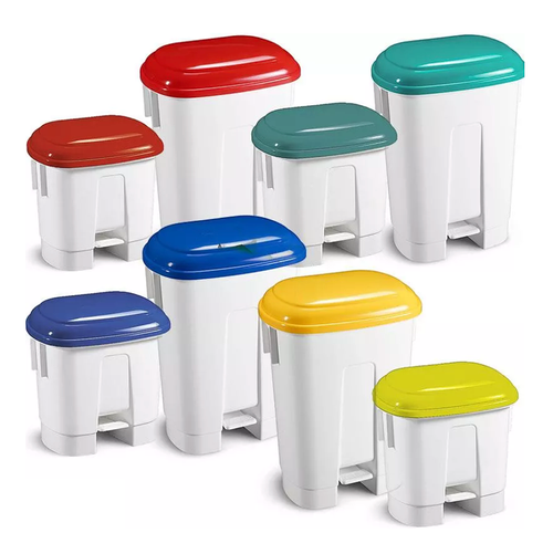 TTS DERBY Baldes Lixo Pedal Profissional Empresas Cores Tampa Reciclagem 30L 50L 60 litros
