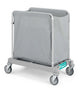Carrinho Lavandaria Housekeeping TTS, carro de serviço hoteleiro para transporte de roupa suja, capacidade de 200L.