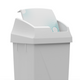 TTS LINDY Papeleira Caixote Lixo Tampa Basculante Vai-Vém Branca 50 litros Empresas Escolas
