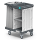 Carrinho Serviço Housekeeping TTS Magic Hotel 810B em destaque, ideal para 4-5 quartos, com design funcional e robusto.