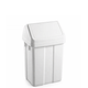 Papeleira Branca com Tampa Basculante 25L da TTS MAX, solução prática para depósito de lixo em ambientes profissionais.